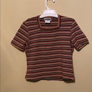 Weavers striped short sleeve shirt women’s medium